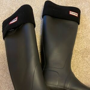 Knee High Hunter boots with socks.